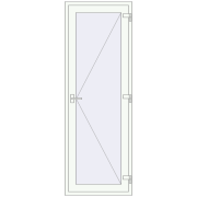 REHAU BASE 60 (Z74) 800x2300 mm RAL 9016 Traffic white two-sided