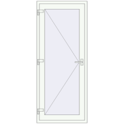 Drzwi wewnętrzne 780x1970 mm REHAU BASE 60 TERRACE (Т94) RAL 9016 Traffic white dwustronny