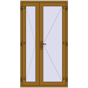 Drzwi wewnętrzne 1150x2100 mm REHAU BASE 60 TERRACE (Т94) LIGHT_OAK dwustronny