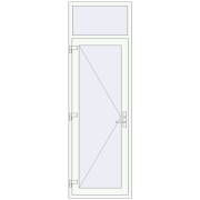 Internal doors 800x2500 mm REHAU BASE 60 TERRACE (Т94) RAL 9016 Traffic white two-sided Internal doors 800x2500 mm REHAU BASE 60 TERRACE (Т94) RAL 9016 Traffic white two-sided