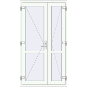 REHAU BASE 60 (Z74) 1130x2050 mm RAL 9016 Traffic white two-sided