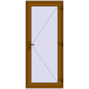 REHAU BASE 60 TERRACE (Т94) 900x2050 mm GOLDEN OAK two-sided