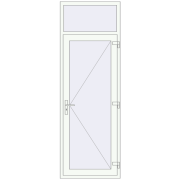 Drzwi wewnętrzne 850x2500 mm REHAU BASE 60 (Z74) RAL 9016 Traffic white dwustronny