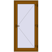 REHAU BASE 60 (Z74) 880x1880 mm GOLDEN OAK two-sided