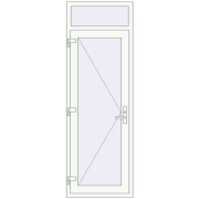Drzwi wewnętrzne 750x2200 mm REHAU BASE 60 (Z74) RAL 9016 Traffic white dwustronny