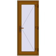 REHAU BASE 60 TERRACE (Т94) 700x1800 mm GOLDEN OAK two-sided