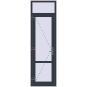 Drzwi wewnętrzne 700x2350 mm REHAU BASE 60 (Z74) ANTHRACITE_GREY_STRUKTURAL dwustronny