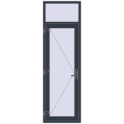 Internal doors 760x2440 mm REHAU BASE 60 (Z74) ANTHRACITE_GREY_STRUKTURAL two-sided