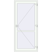 Drzwi wewnętrzne 1030x2245 mm REHAU BASE 60 (Z74) RAL 9016 Traffic white dwustronny