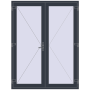 Drzwi wewnętrzne 1645x2150 mm REHAU BASE 60 (Z74) ANTHRACITE_GREY_STRUKTURAL dwustronny Drzwi wewnętrzne 1645x2150 mm REHAU BASE 60 (Z74) ANTHRACITE_GREY_STRUKTURAL dwustronny