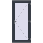 REHAU BASE 60 TERRACE (Т94) 900x2100 mm ANTHRACITE_GREY_STRUKTURAL two-sided