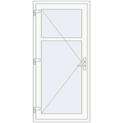 REHAU BASE 60 (Z74) 900x1900 mm RAL 9016 Traffic white two-sided