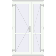 Internal doors 1200x2050 mm REHAU BASE 60 TERRACE (Т94) RAL 9016 Traffic white two-sided Internal doors 1200x2050 mm REHAU BASE 60 TERRACE (Т94) RAL 9016 Traffic white two-sided