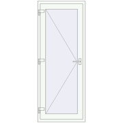 REHAU BASE 60 TERRACE (Т94) 780x1970 mm RAL 9016 Traffic white two-sided