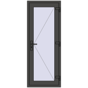 Drzwi wewnętrzne 700x1800 mm REHAU BASE 60 TERRACE (Т94) BASALT_GREY dwustronny