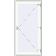 REHAU BASE 60 TERRACE (Т94) 970x1980 mm RAL 9016 Traffic white two-sided