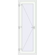 REHAU BASE 60 TERRACE (Т94) 700x2050 mm RAL 9016 Traffic white two-sided