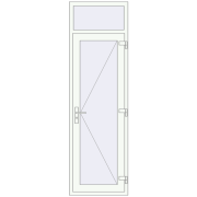 REHAU BASE 60 (Z74) 720x2370 mm RAL 9016 Traffic white dwustronny