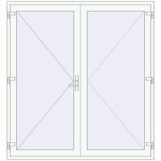 Internal doors 2000x2150 mm REHAU BASE 60 (Z74) RAL 9016 Traffic white two-sided Internal doors 2000x2150 mm REHAU BASE 60 (Z74) RAL 9016 Traffic white two-sided