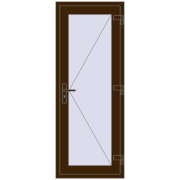 REHAU BASE 60 TERRACE (Т94) 700x1800 mm DARK_OAK two-sided