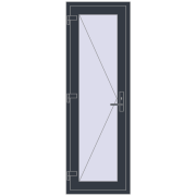 Internal doors 735x2005 mm REHAU BASE 60 (Z74) ANTHRACITE_GREY_STRUKTURAL two-sided