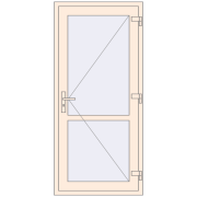 Drzwi wewnętrzne 850x1850 mm REHAU BASE 60 (Z74) CREAME_WHITE_50L-2 dwustronny