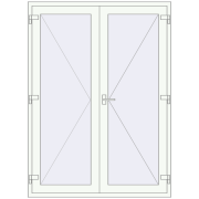 REHAU OPTIMUM 70 (Z74) 1500x2050 mm RAL 9016 Traffic white two-sided