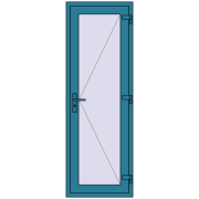 REHAU BASE 60 (Z74) 700x2050 mm BRILLIANT_BLUE two-sided
