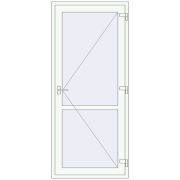 Drzwi wewnętrzne 950x2180 mm REHAU BASE 60 (Z74) RAL 9016 Traffic white dwustronny