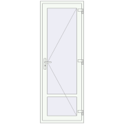 Drzwi wewnętrzne 800x2230 mm REHAU BASE 60 (Z74) RAL 9016 Traffic white dwustronny