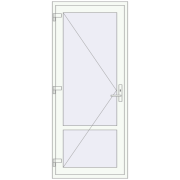 Internal doors 900x2100 mm REHAU BASE 60 (Z74) RAL 9016 Traffic white two-sided Internal doors 900x2100 mm REHAU BASE 60 (Z74) RAL 9016 Traffic white two-sided