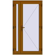 Drzwi wewnętrzne 1150x2100 mm REHAU BASE 60 TERRACE (Т94) GOLDEN OAK dwustronny