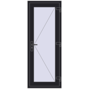 REHAU BASE 60 TERRACE (Т94) 700x1800 mm BLACK_ULTI-MATT two-sided
