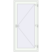 REHAU BASE 60 (Z74) 900x1900 mm RAL 9016 Traffic white two-sided