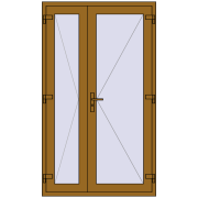 Internal doors 1200x2050 mm REHAU BASE 60 TERRACE (Т94) LIGHT_OAK two-sided
