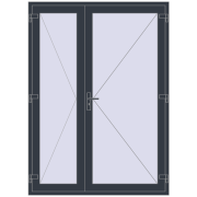 REHAU BASE 60 TERRACE (Т94) 1600x2200 mm ANTHRACITE_GREY_STRUKTURAL two-sided