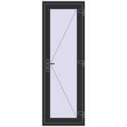 Internal doors 700x2050 mm REHAU OPTIMUM 70 TERRACE (Т94) ANTHRACITE_GREY_GLATT two-sided