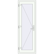 Drzwi wewnętrzne 650x1950 mm REHAU BASE 60 (Z74) RAL 9016 Traffic white dwustronny