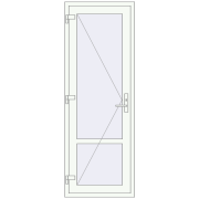 Drzwi wewnętrzne 750x2100 mm REHAU BASE 60 (Z74) RAL 9016 Traffic white dwustronny