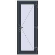Drzwi wewnętrzne 700x1800 mm REHAU BASE 60 TERRACE (Т94) ANTHRACITE_GREY_STRUKTURAL dwustronny