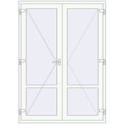 DOOR ALUPROF MB-86 T94.5 1530x2100 mm DOOR ALUPROF MB-86 T94.5 1530x2100 mm