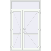 Internal doors 1499x2500 mm REHAU BASE 60 (Z74) RAL 9016 Traffic white two-sided Internal doors 1499x2500 mm REHAU BASE 60 (Z74) RAL 9016 Traffic white two-sided