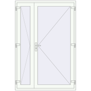 Internal doors 1450x2135 mm REHAU BASE 60 (Z74) RAL 9016 Traffic white two-sided Internal doors 1450x2135 mm REHAU BASE 60 (Z74) RAL 9016 Traffic white two-sided