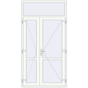 REHAU OPTIMUM 70 (Z74) 1300x2500 mm RAL 9016 Traffic white two-sided