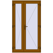 Drzwi wewnętrzne 1200x2180 mm REHAU BASE 60 (Z74) GOLDEN OAK dwustronny