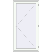 Drzwi wewnętrzne 1050x2060 mm REHAU BASE 60 TERRACE (Т94) RAL 9016 Traffic white dwustronny