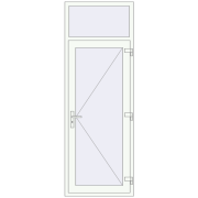Internal doors 830x2350 mm REHAU BASE 60 (Z74) RAL 9016 Traffic white two-sided
