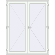 Internal doors 1840x2320 mm REHAU BASE 60 (Z74) RAL 9016 Traffic white two-sided Internal doors 1840x2320 mm REHAU BASE 60 (Z74) RAL 9016 Traffic white two-sided