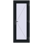 REHAU BASE 60 TERRACE (Т94) 700x1800 mm BLACK_COOL_110L-2 two-sided