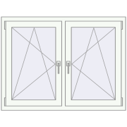 REHAU ENERGY-SAVING SYNEGO MD 1230x920 mm DARK_OAK zewnętrzny